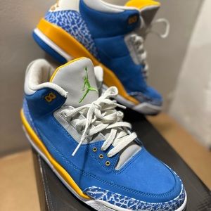 AIR JORDAN 3 QS "Do the Right Thing" - BRISK BLUE/PRO GOLD-RDNT GREEN 315297 471
